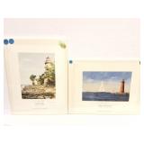 RANDAL HIGDON- 2 SIGNED PRINTS-MARBELHEAD LIGHT