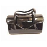 HARD BLACK VINYL PURSE