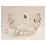 LEADED CRYSTAL BOWL WITH LEGS- APPROXIMATELY 14