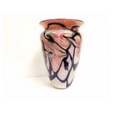ORNATE GLASS DECOR VASE- APPROXIMATELY 10 INCHES