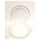 PYREX- 2 GLASS PIE DISHES