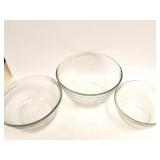 ANCHOR HOCKING- GLASS MIXING BOWLS- 3 SIZES - 3