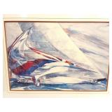 SIGNED PRINT- APPROXIMATELY- 28 INCHES BY 21