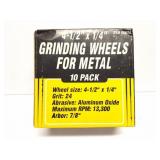 4.5 INCH GRINDING WHEELS- 10 PACK NEW IN BOX