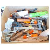 TOOL LOT-SAWS- HAND SPADE AND MORE