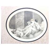 COPYRIGHT 1925- SIGNED - STAMPED- VINTAGE- FRAMED