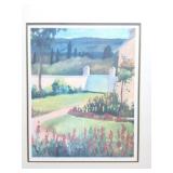 SIGNED AND FRAMED PRINT- APPROXIMATELY- 28 INCHES