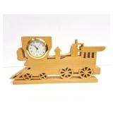 HAND MADE TRAIN LOCOMATIVE WOODSEN CLOCK