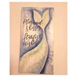 MERMAID KISSES AND STARFISH WISHES- ON CANVAS-