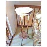 TALL WOODEN PLANT TABLE