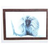 PORCUPINE EATING ANTLER PHOTO- FRAMED-