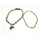 TURQUOISE AND NATURAL BEAD- NECKLACES