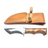 HAND FORGED CUSTOM KNIFE- SC11 5160- WITH LEATHER