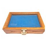 CASE XX KNIFE CASE- WOOD AND GLASS- APPROXIMATELY
