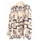 VINTAGE WOOL LONGBSWEATER -WITH HORN BUTTONS -
