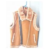 HAND MADE LEATHER VEST WITH HAND MADE MATCHING