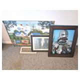 ORIGNAL OIL PAINTING ON CANVAS OF KNIGHT- GLUED