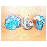 GLASS - FISH - SBAIL AND SCUBA- AQUATIC DECOR