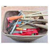 TOOL LOT- FILES- RACHET STRAPS- AND MORE-