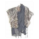 VINTAGE SEQUIN TOP WITH BLACK LACE