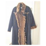SCANDINAVIAN FAUX FUR LONG COAT - LARGE