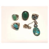 STERLING SILVER JEWELRY- 57.9 GRAMS TOTAL WITH