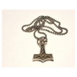 STERLING SILVER NECKLACE AND PENDANT- 36.5 TOTAL