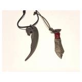 HAND. FORGED NECKLACE PENDANTS