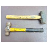 BALL PEAN AND MINI SLEDGE WITH HICKORY HANDLE