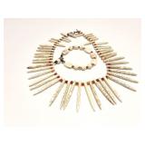 HAND MADE NECKLACE AND BRACLET- NATURAL STONE