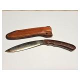 CUSTOM 10.5INCH KNIFE WITH LEATHER SHEATH