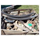 LEAF SPRINGS- AND CONTENTS OF LARGE WOODEN CRATE
