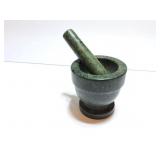 MORTAR AND PESTAL- GRANITE- APPROXIMATELY