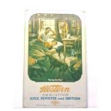WESTERN AMMUNITION- SAVING THE DAY- TIN SIGN-