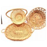 3 LARGE VINTAGE BASKETS