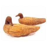 2- HAND CRAFTED DUCK DECOR