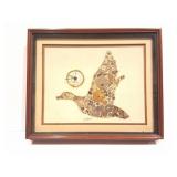 METAL WORK DUCK CLOCK- FRAMED- BY GIRARD-