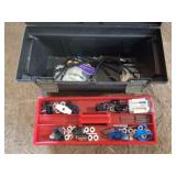 RUBBERMAID TOOL BOX AND FENCING SUPPLIES CONTENTS