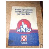 PURINA TIN FEED SIGN- 2 FOOT BY  3 FOOT