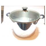 20 QUART STAINLESS STEEL- POT WITH GLASS LID