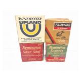 VINTAGE- BOXES OF SHOTGUN SHELLS- 4 ASSORTED