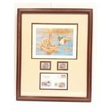 SWEDEN- SVERIGE DUCK PRINT - STAMP SET-1996-