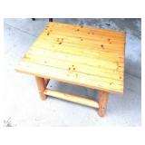 WOODEN PINE TABLE- APPROXIMATELY 24 INCHES BY 30