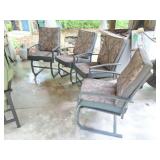 4- OUTDOOR PATIO CHAIRS - WITH CUSHIONS