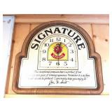 STROH SIGNATURE CLOCK- APPROXIMATELY 16 INCHES
