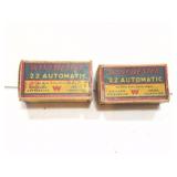 WINCHESTER 22 AUTOMATIC- 2 FULL VINTAGE BOXES
