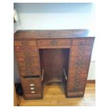 VINTAGE OAK HARDWARE - DESK/ ORGANIZER