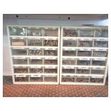 2- ORGANIZERS WITH BRASS AND LOADED CARTRIDGES-