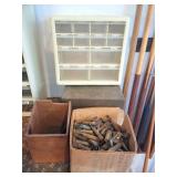 PLASTIC SHOP ORGANIZER- STEEL BIX WITH SHOT AND 2