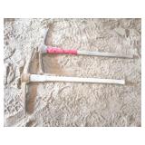 PICK AND GRUB HOE/PICK AX- WITH WOODEN HANDLES- 2